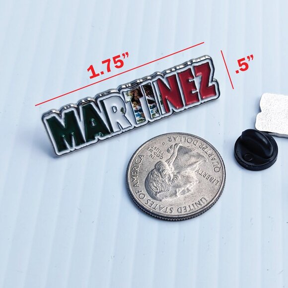 Pin Martinez Pin for Caps Clothing Enamel Badge MTZ Mexican Flag Pin MEX Flag - Picture 4 of 5